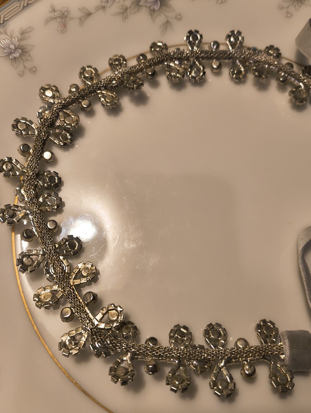 Rhinestone Ferronniere Boho  Bridal Headband - Picture 7 of 7
